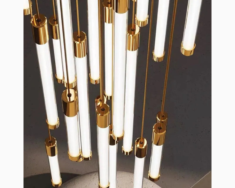 LuxeStairs - LED Gold Chandelier