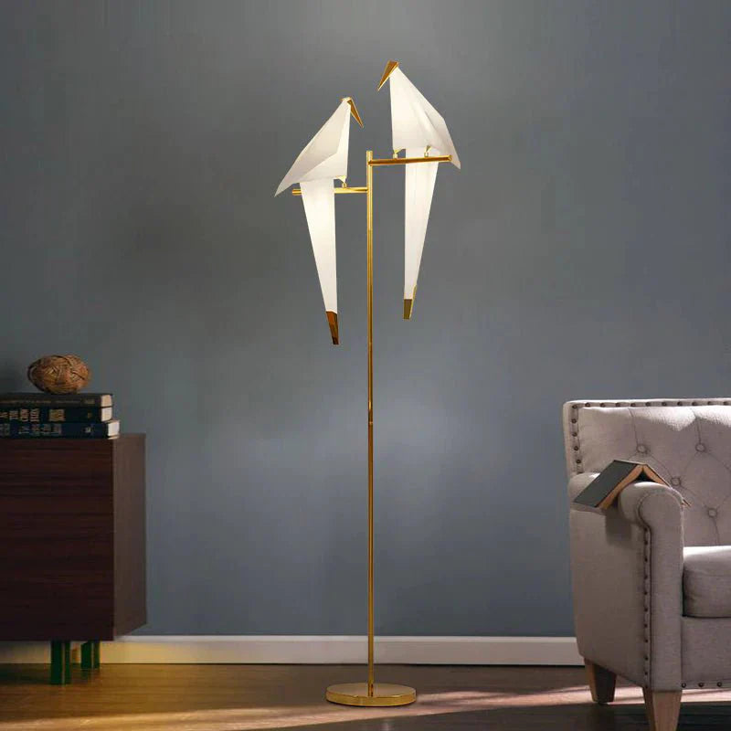 ParrotGold - Gulvlampe i guld
