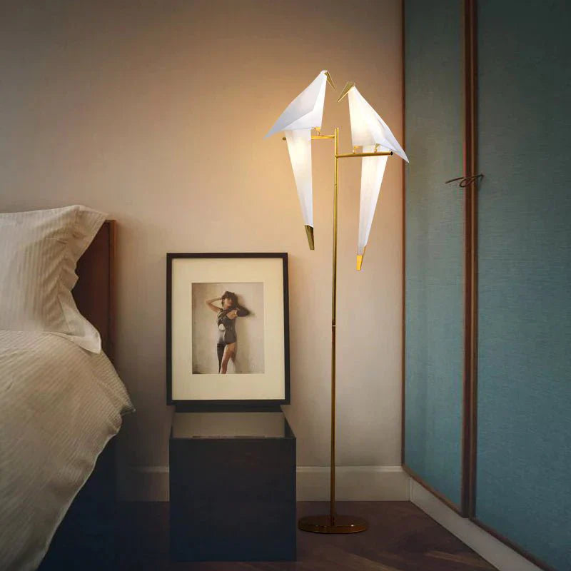 ParrotGold - Gulvlampe i guld