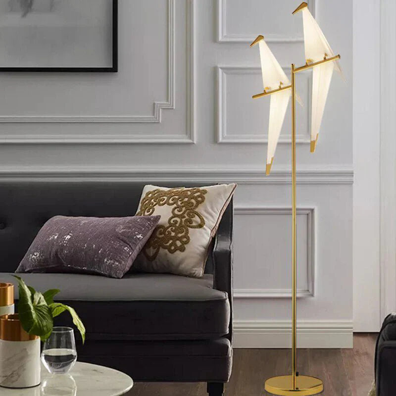 ParrotGold - Gulvlampe i guld