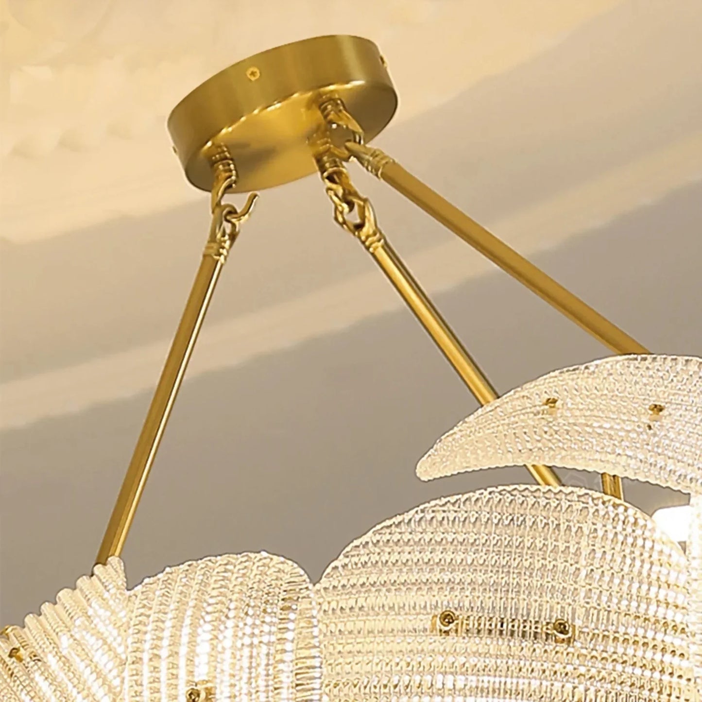 BloomAura - Elegant Large Flower Chandelier