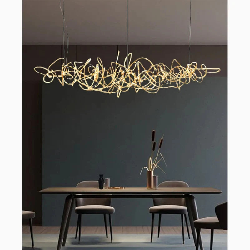 AuroraGlow - Guld Design Lampe