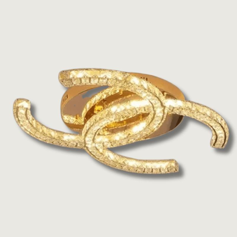 GlaciaLuxe - Elegante Kristall-Deckenleuchte in Gold