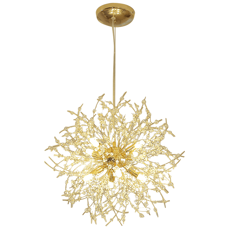 OpalGleam | LED Pendant Light in White and Gold for Bedroom and Dining Room