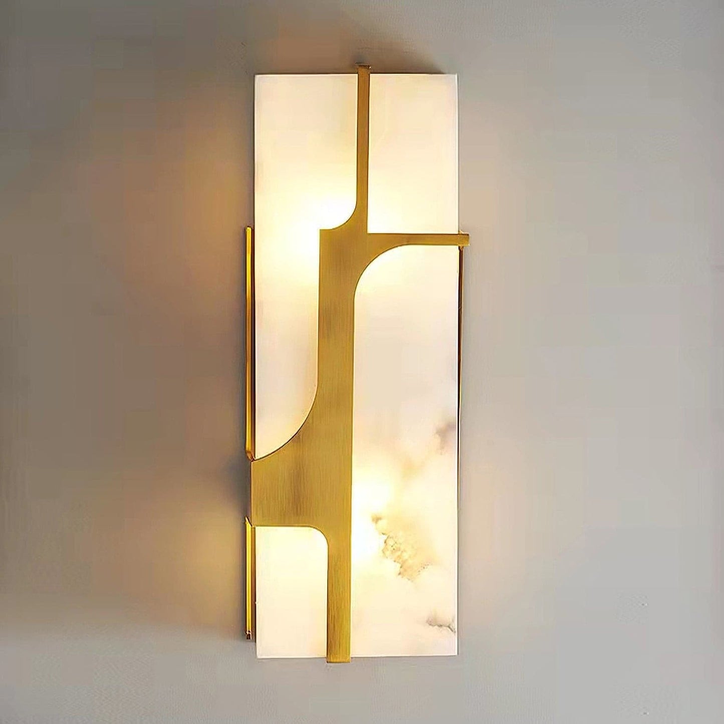 OpalGlow - Marmor Art Deco Wandleuchte