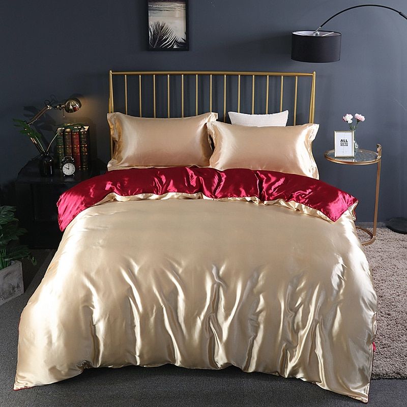 PureSilk - 4-teiliges Luxus-Bettwäsche-Set aus Seide