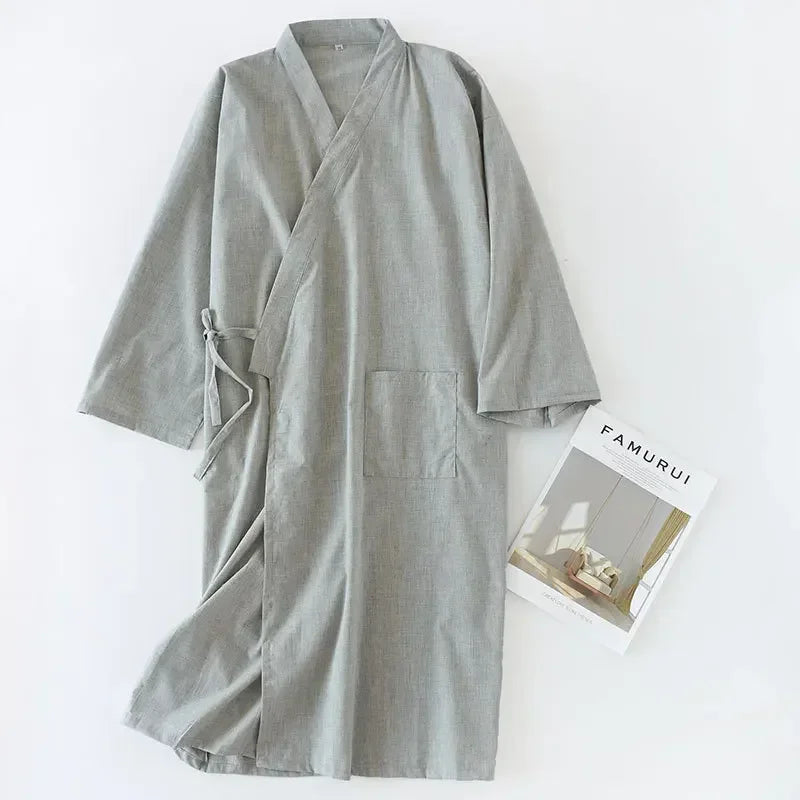 RelaxWear - Chemise de nuit en coton pour hommes élégante