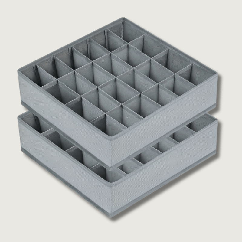 EasyStore - 2-Pack Foldable Storage Boxes with 24 Compartments
