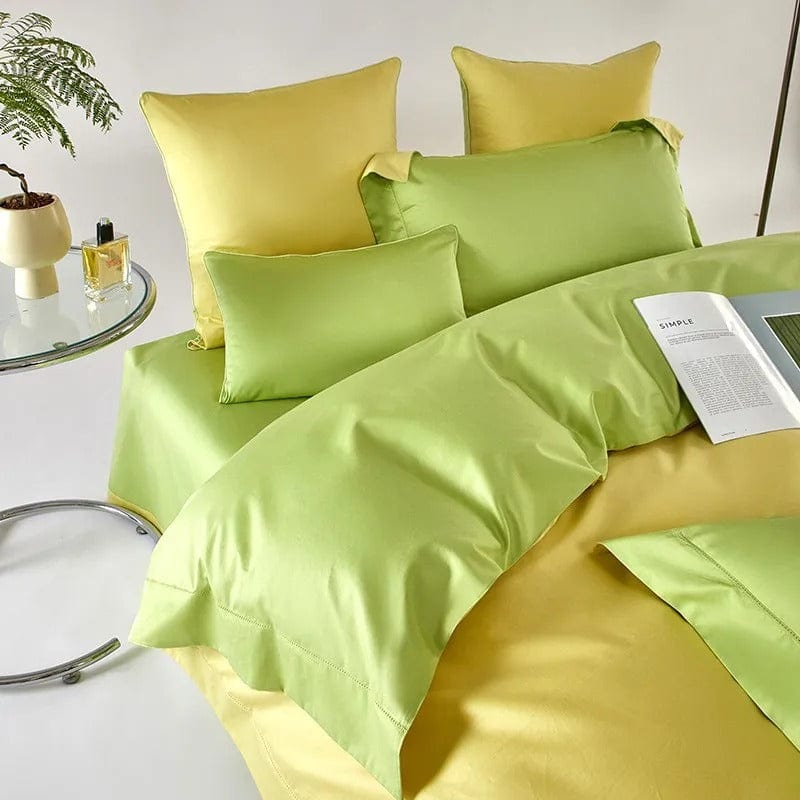 LimeGlow - Egyptian Cotton Duvet Cover Set