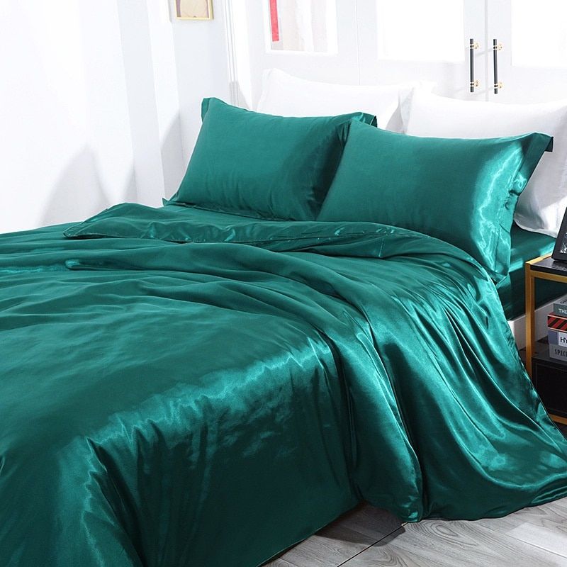 PureSilk - 4-teiliges Luxus-Bettwäsche-Set aus Seide