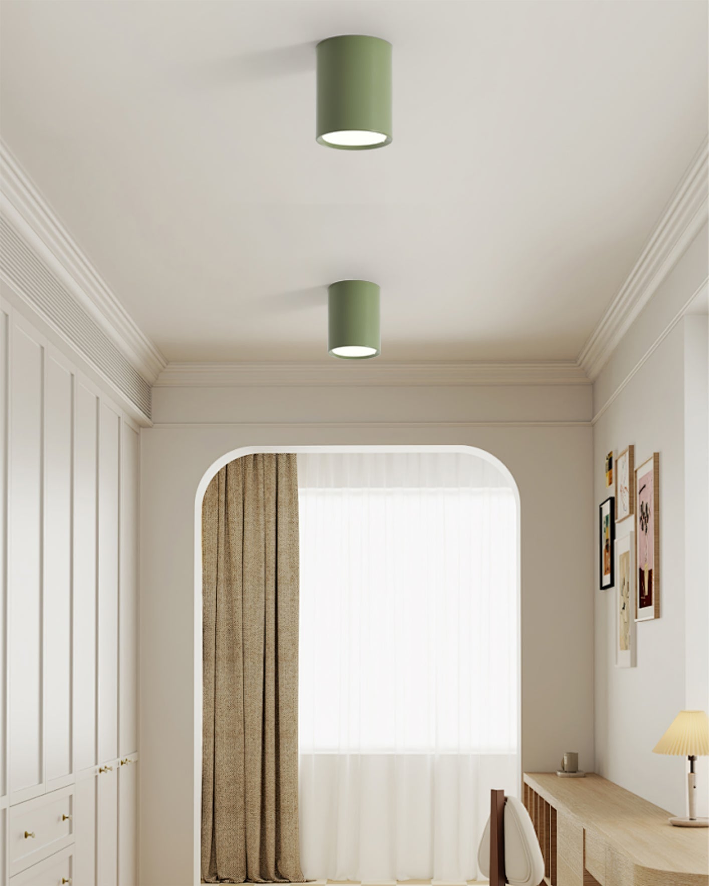AsherGlow - Loftlampe med moderne form og behagelig lysfordeling