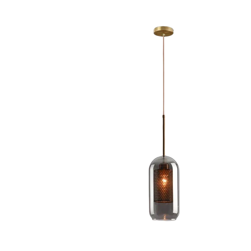 NylahGlow - Modern Loft Pendant Light in Iron and Glass