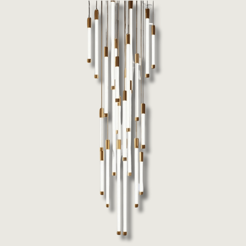LuxeStairs - LED Gold Chandelier