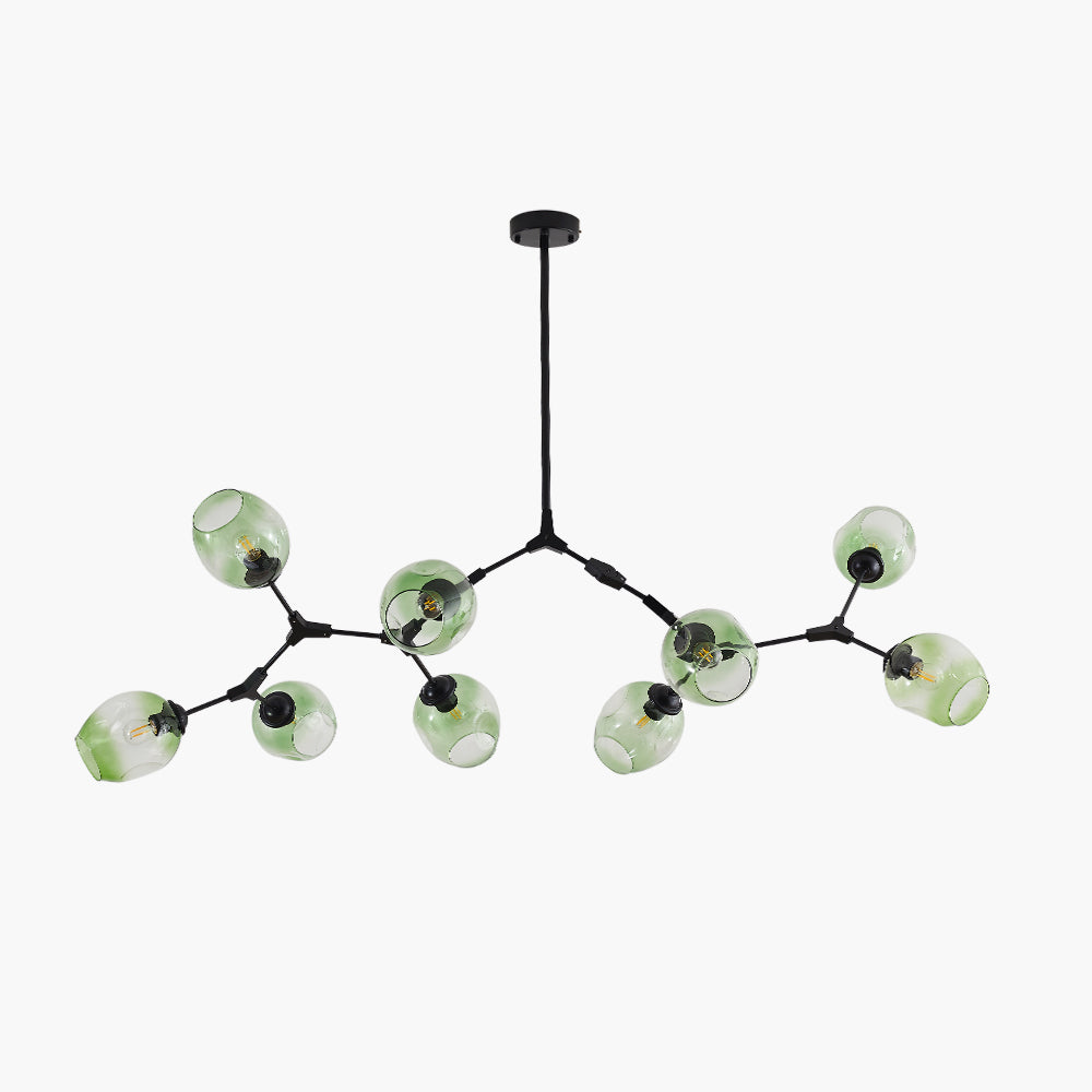 SchneeValentina | Runde LED-Pendelleuchte aus Metall und Glas
