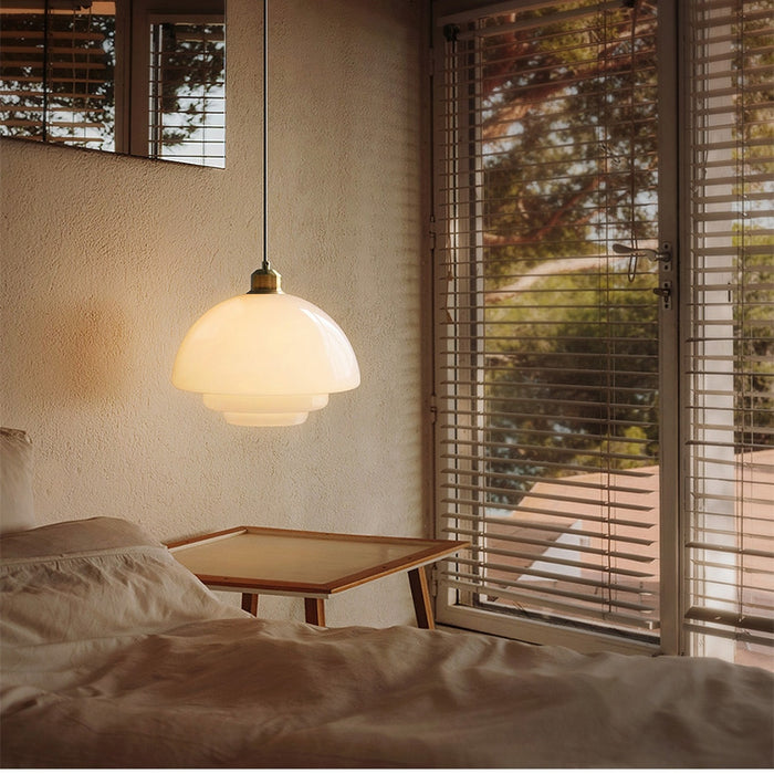 GlassHalo | Hvit pendellampe