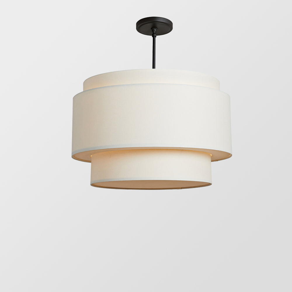 LinenBeam | Elegant Beige Pendant Lamp with LED Compatibility