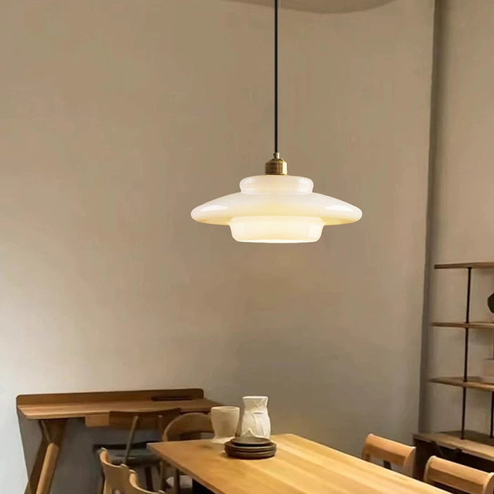 GlassHalo | Hvit pendellampe