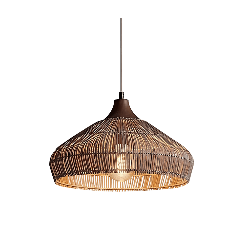 TranquilAura - Rattan Boho hængelampe håndlavet
