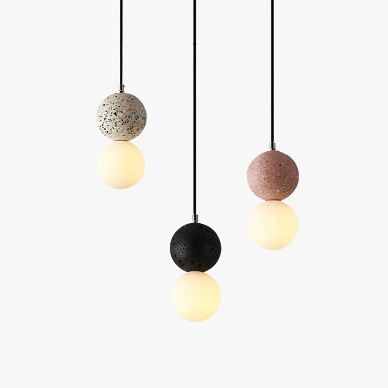 LunaGlow - Black and White Pendant Light