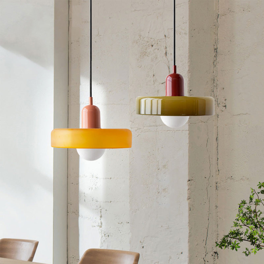 BauhausGlow | Coloured Glass Pendant Light