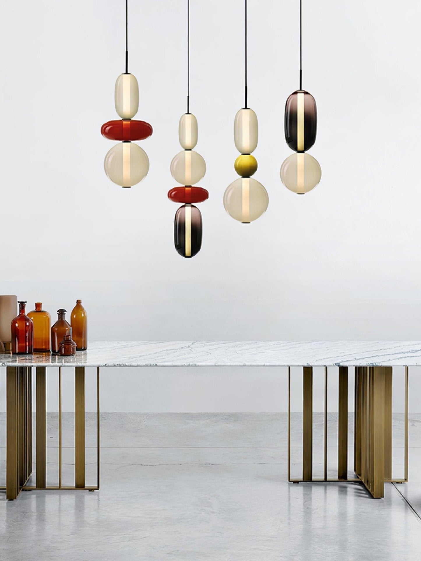 Pendant Light Made of Candied Glass