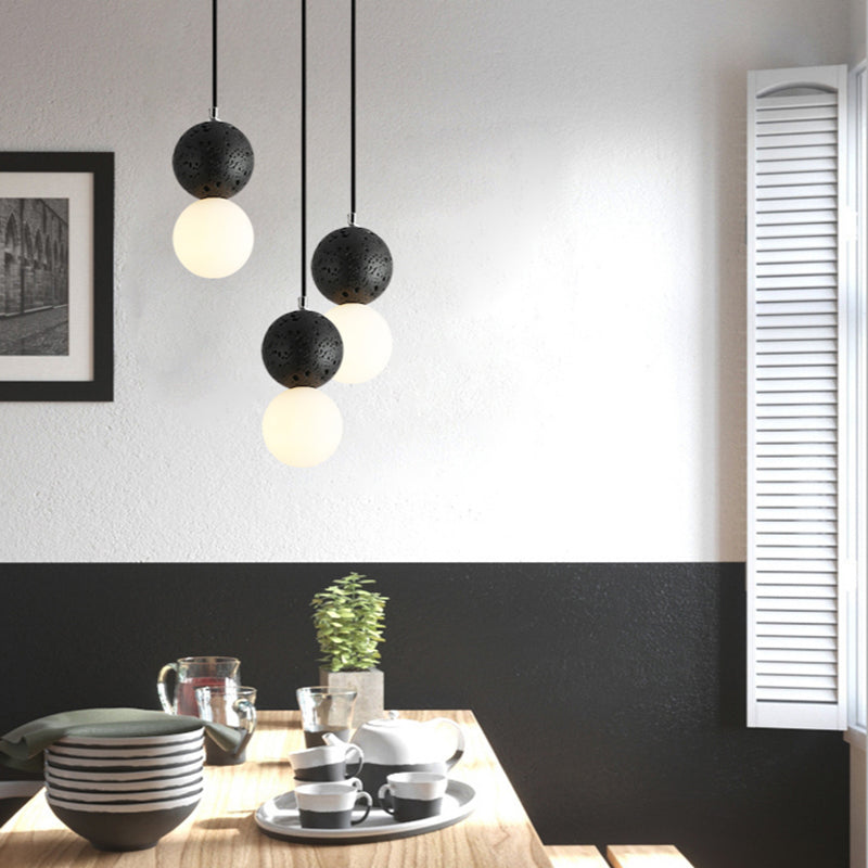 LunaGlow - Black and White Pendant Light