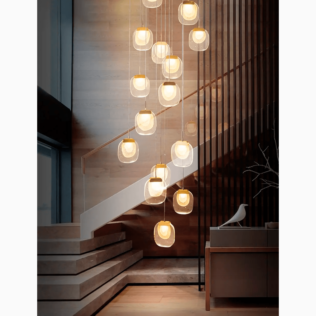 StairLuxe - Innovativ lysekrone til trappe med krystaller