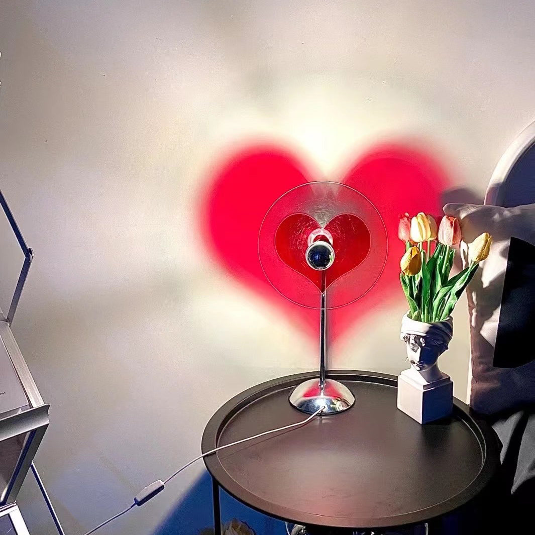 HeartBeam - Tischlampe mit Metallschirm und wiederaufladbarer LED