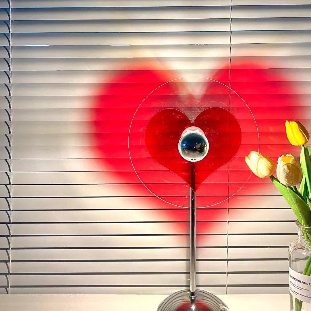 HeartBeam - Tischlampe mit Metallschirm und wiederaufladbarer LED