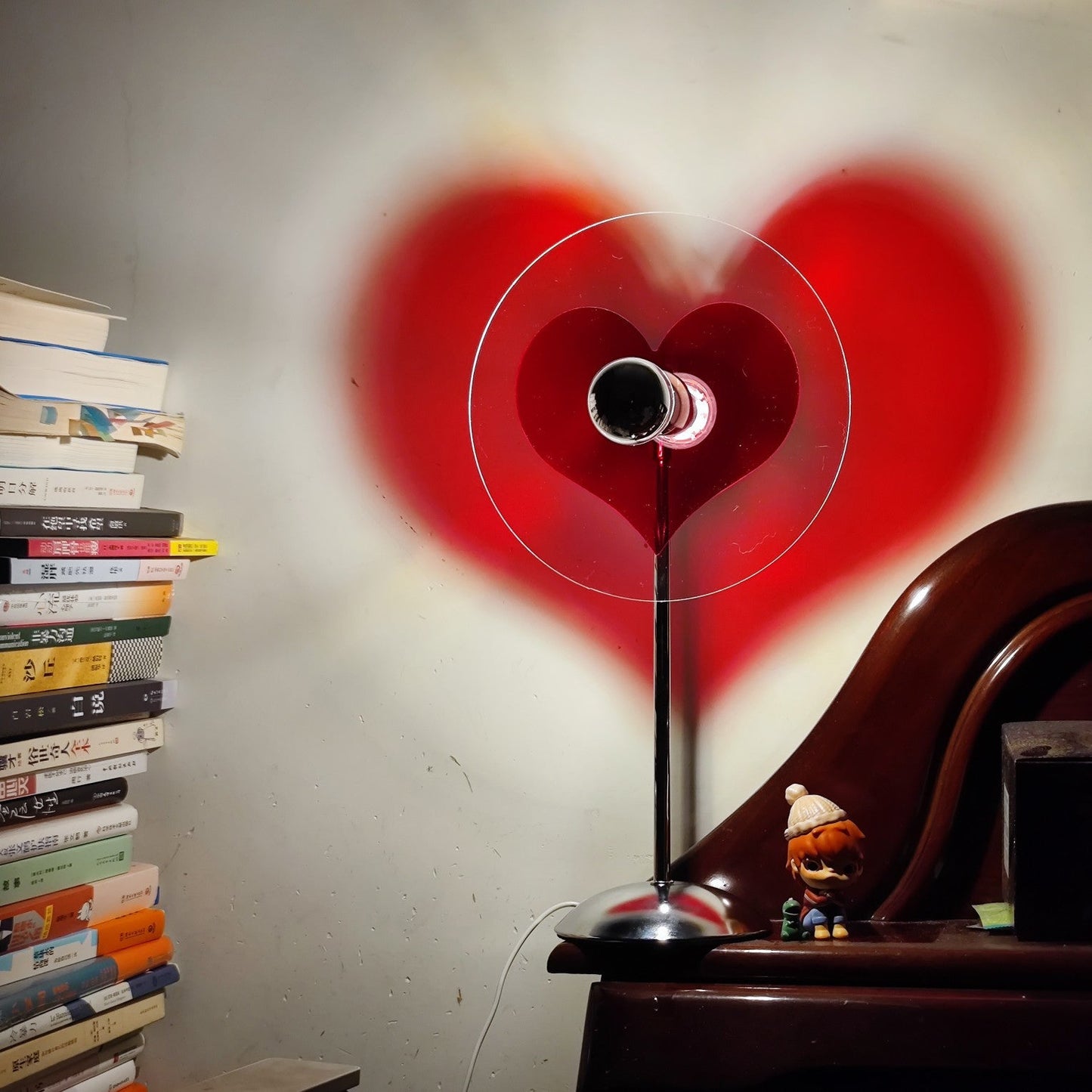HeartBeam - Tischlampe mit Metallschirm und wiederaufladbarer LED