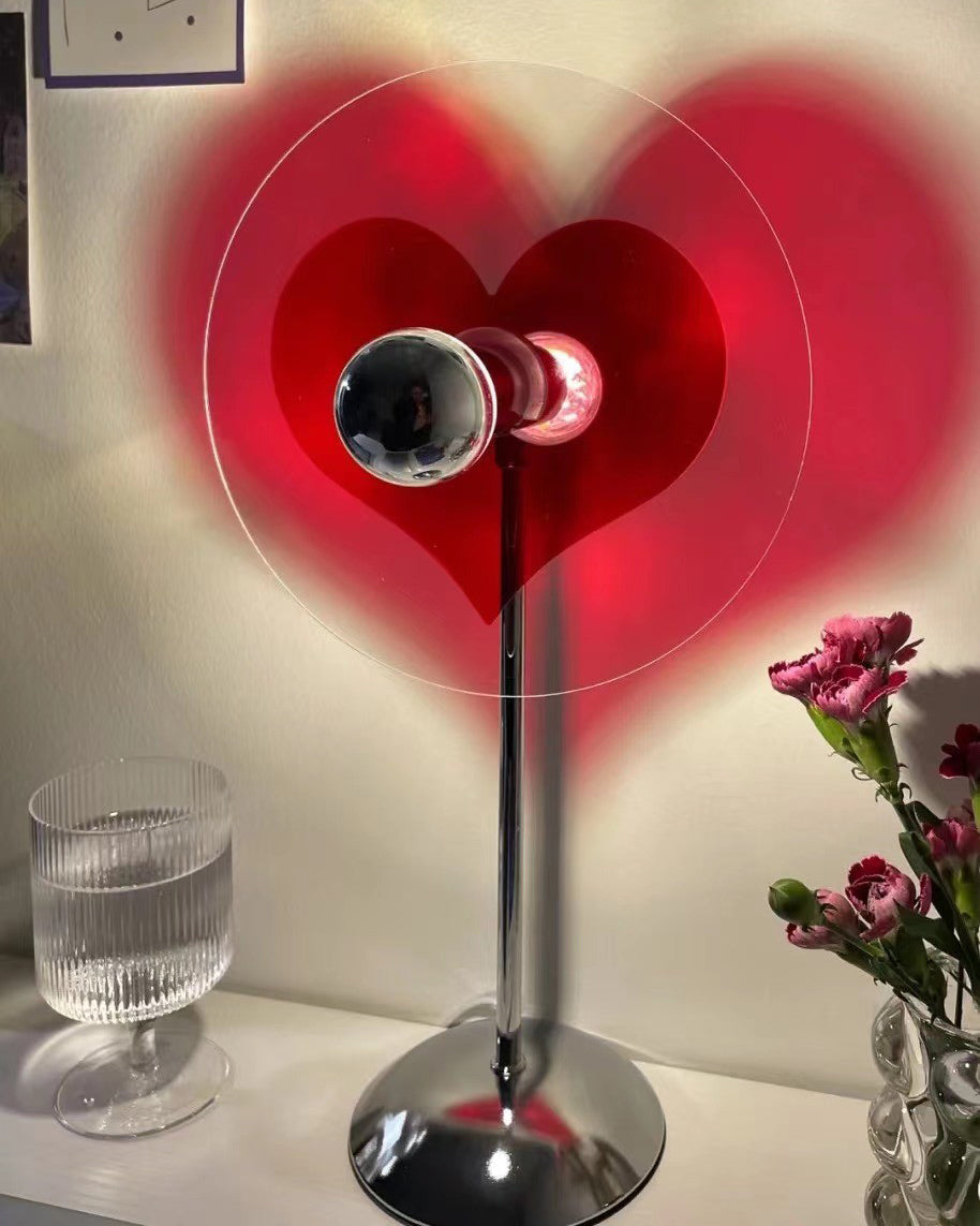 HeartBeam - Tischlampe mit Metallschirm und wiederaufladbarer LED