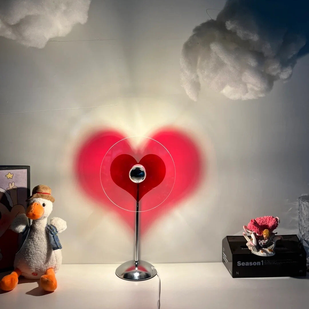 HeartBeam - Tischlampe mit Metallschirm und wiederaufladbarer LED
