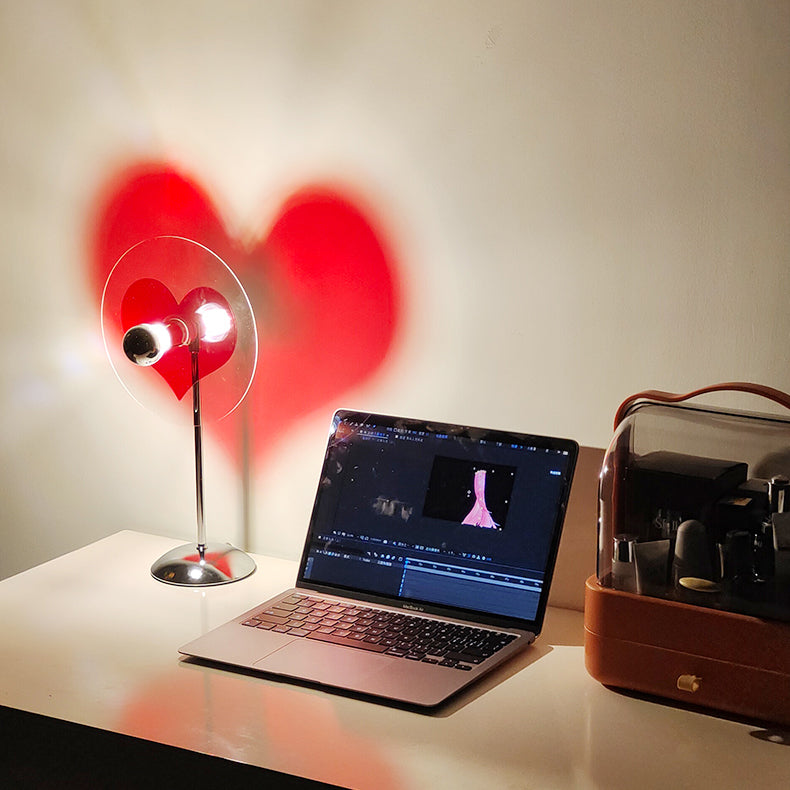 HeartBeam - Tischlampe mit Metallschirm und wiederaufladbarer LED