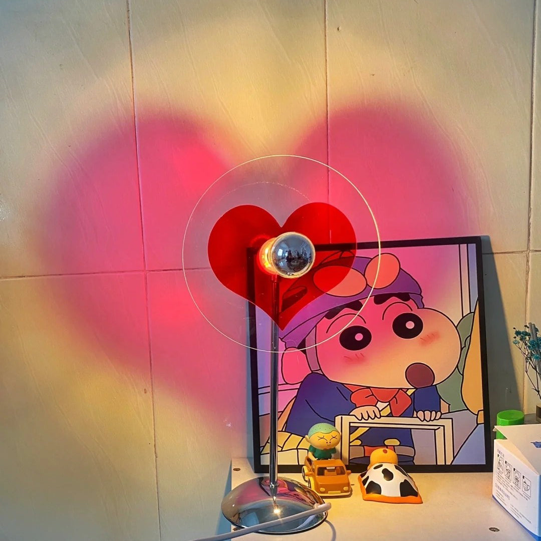 HeartBeam - Tischlampe mit Metallschirm und wiederaufladbarer LED