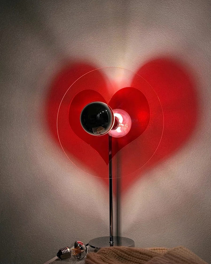 HeartBeam - Tischlampe mit Metallschirm und wiederaufladbarer LED