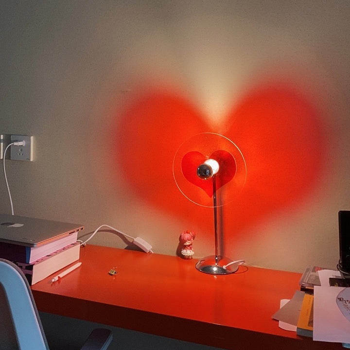 HeartBeam - Tischlampe mit Metallschirm und wiederaufladbarer LED