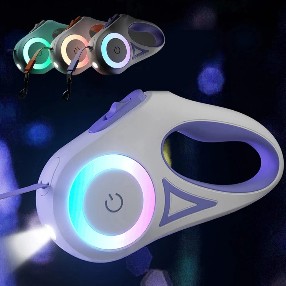 CanineGlow - Luminous Dog Lead with Retractable Function