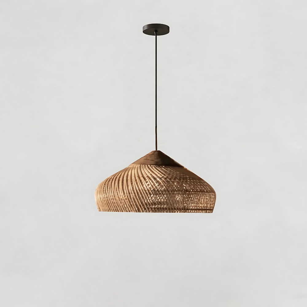 TranquilAura - Rattan Boho hængelampe håndlavet