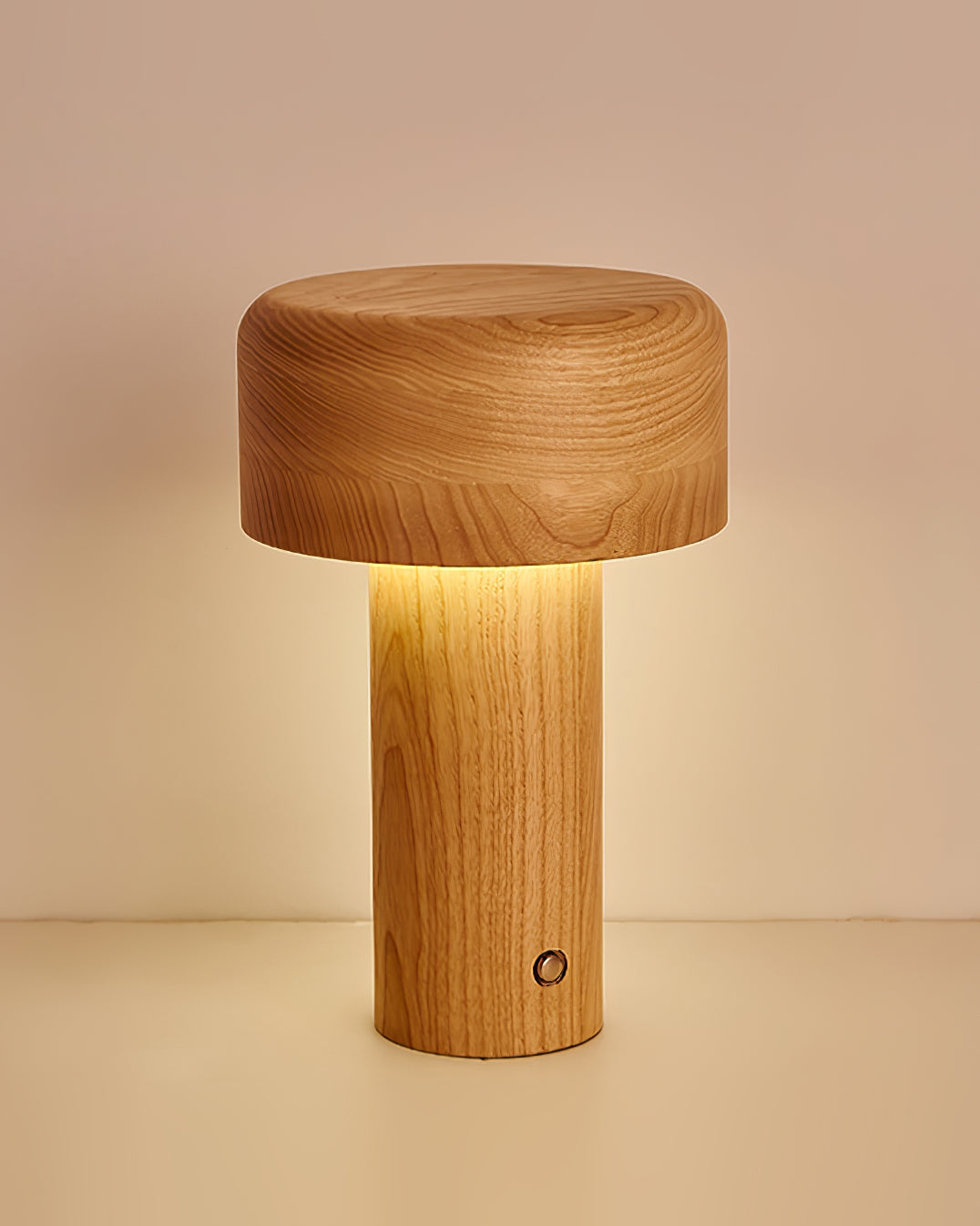 WoodenLuxe - Bordlampe med minimalistisk tårnstil og blødt lys