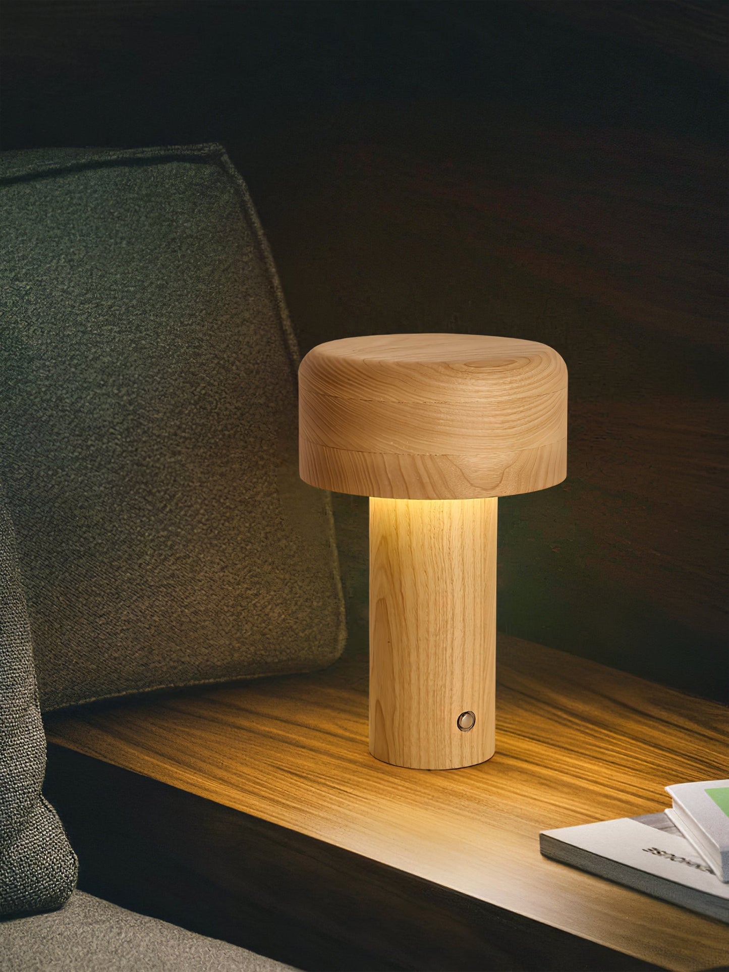 WoodenLuxe - Bordlampe med minimalistisk tårnstil og blødt lys
