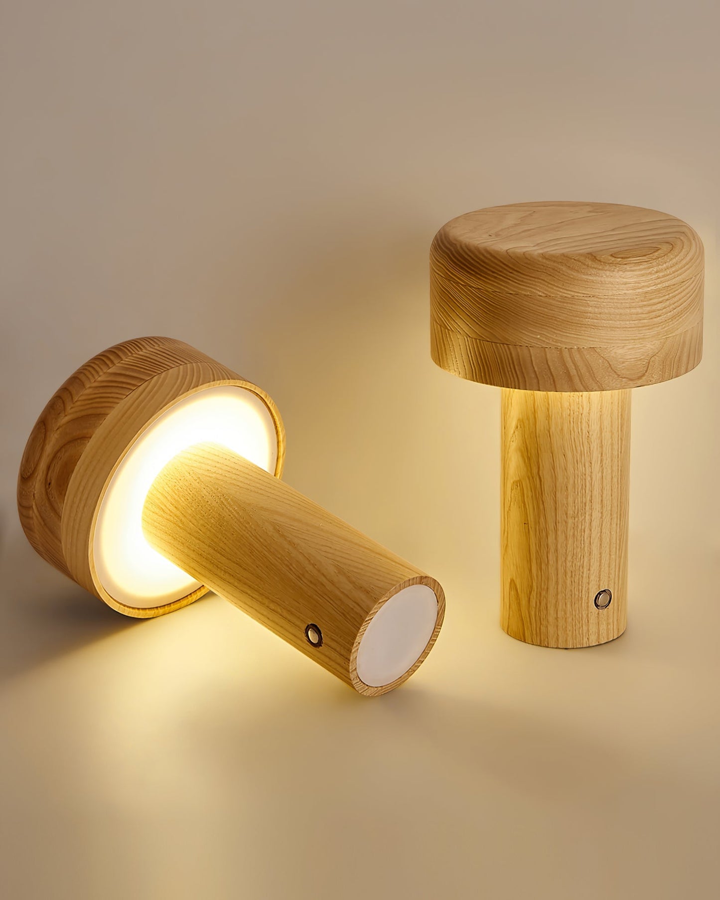 WoodenLuxe - Bordlampe med minimalistisk tårnstil og blødt lys