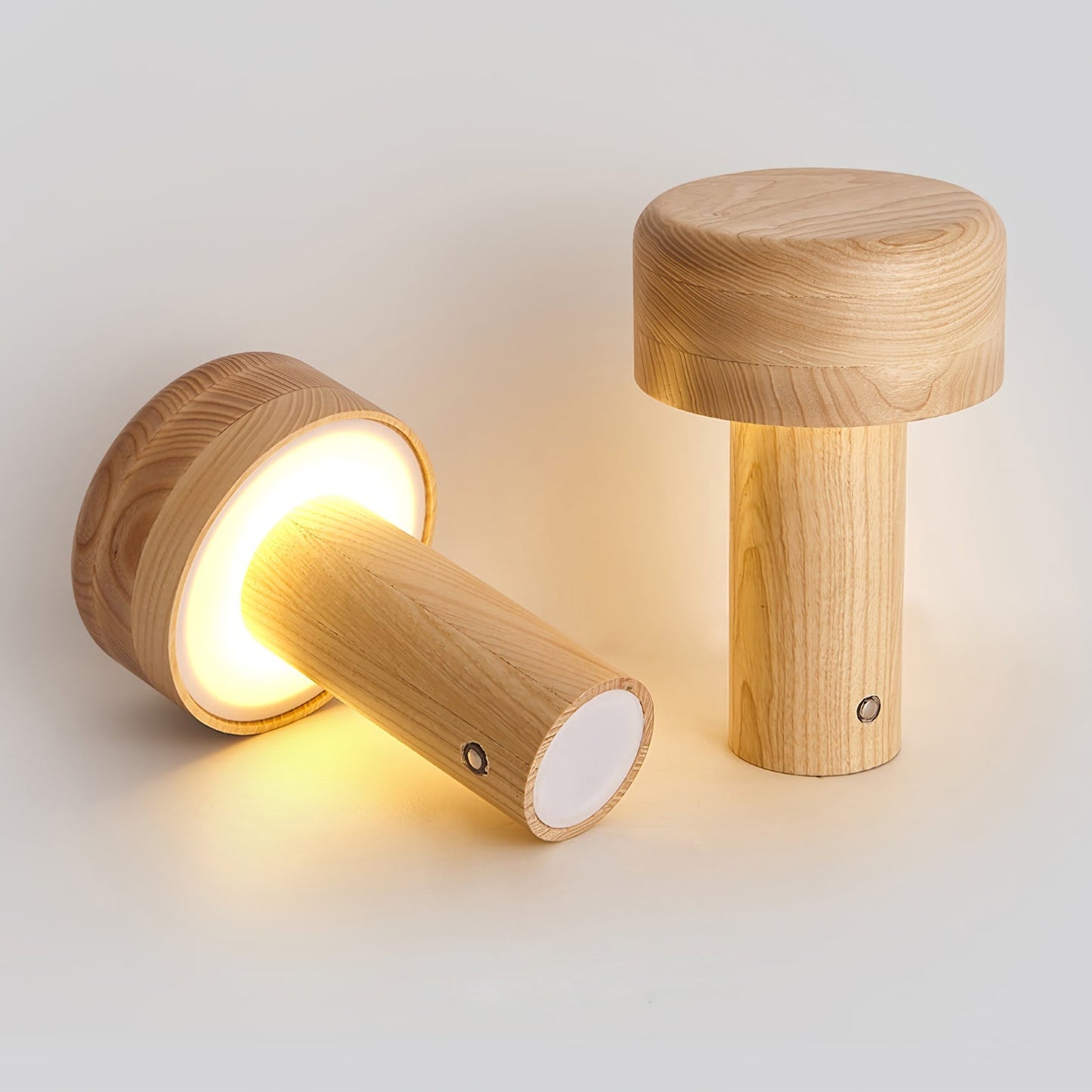 WoodenLuxe - Bordlampe med minimalistisk tårnstil og blødt lys