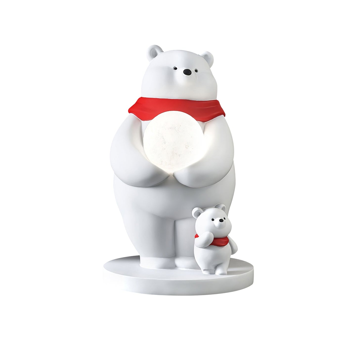 PolarGlow - Table Lamp with Adorable Polar Bear Accents and Atmospheric Glow