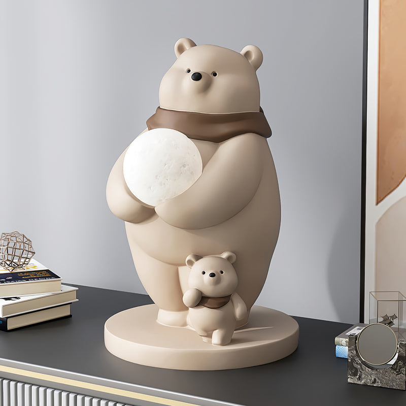 PolarGlow - Table Lamp with Adorable Polar Bear Accents and Atmospheric Glow
