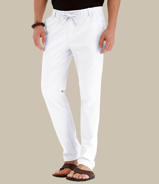 Pantalon d'été décontracté pour homme, coupe ample avec taille élastique - Mateo