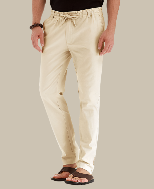 Pantalon d'été décontracté pour homme, coupe ample avec taille élastique - Mateo