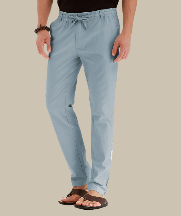 Pantalon d'été décontracté pour homme, coupe ample avec taille élastique - Mateo