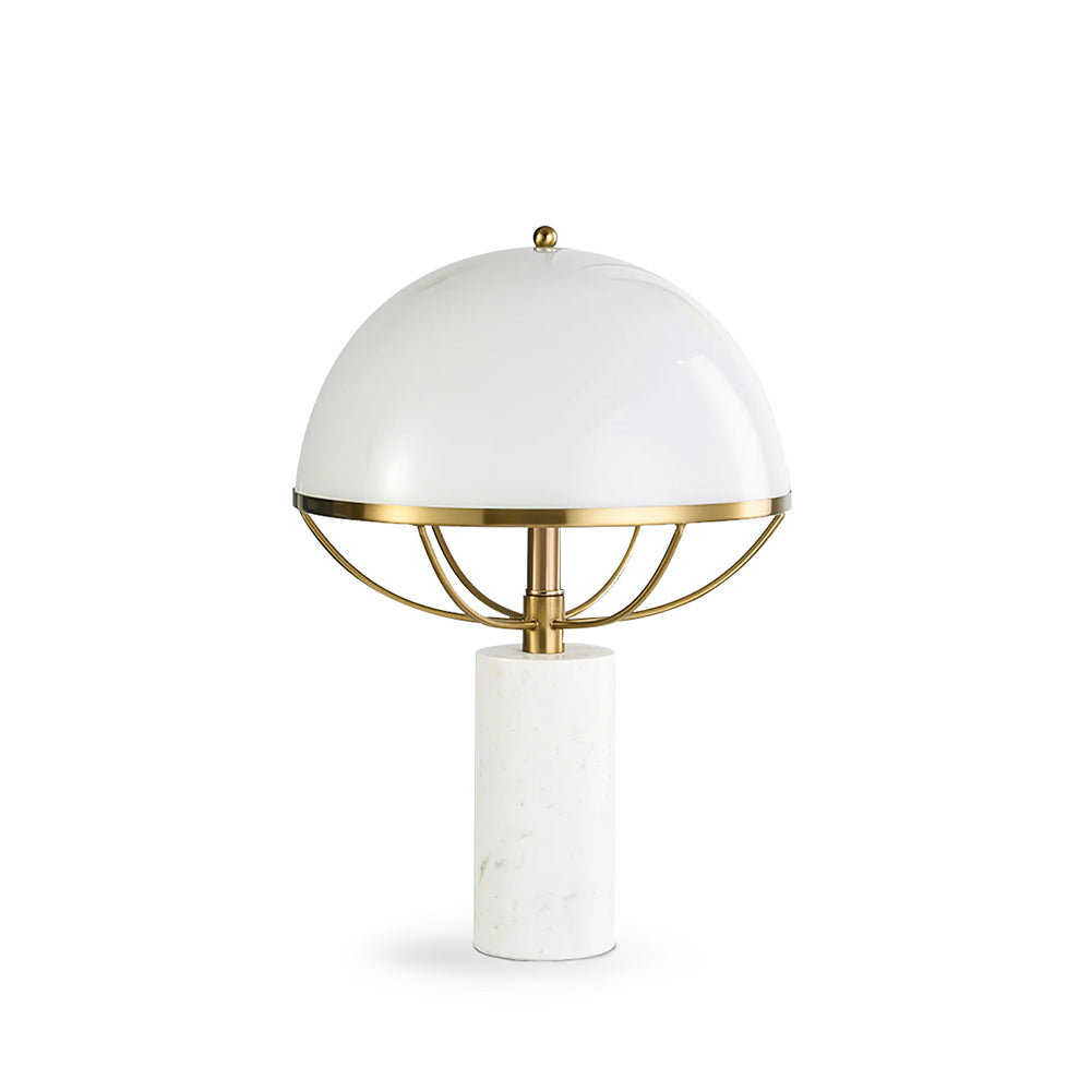 GlassElegance – Moderne bordlampe med guldfinish