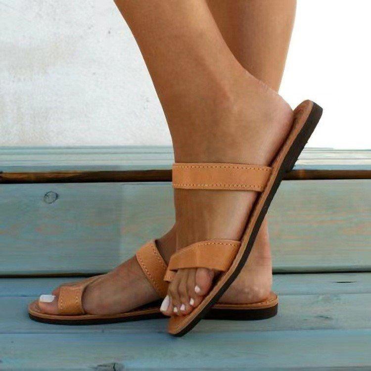 Sandales plates vintage pour femmes - Dina