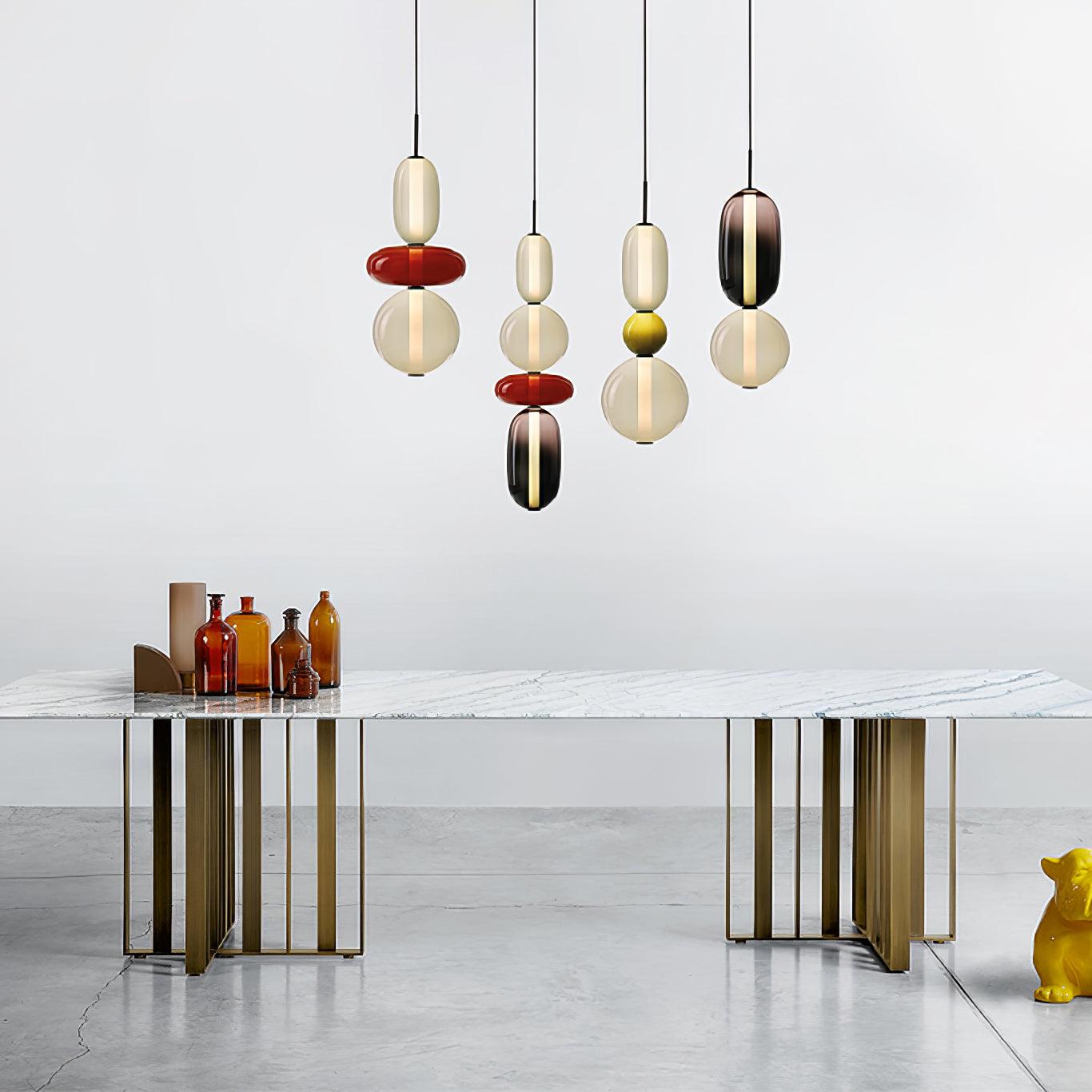 Pendant Light Made of Candied Glass